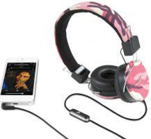 HIFUNFUN Cuffie a padiglione Hi-Fun Hi-Deejay cablati con sistema BBS rosa militare